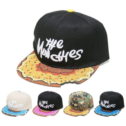 bite-inspired cutout brim snapback cap with 3D embroidery YB-BQMZ790