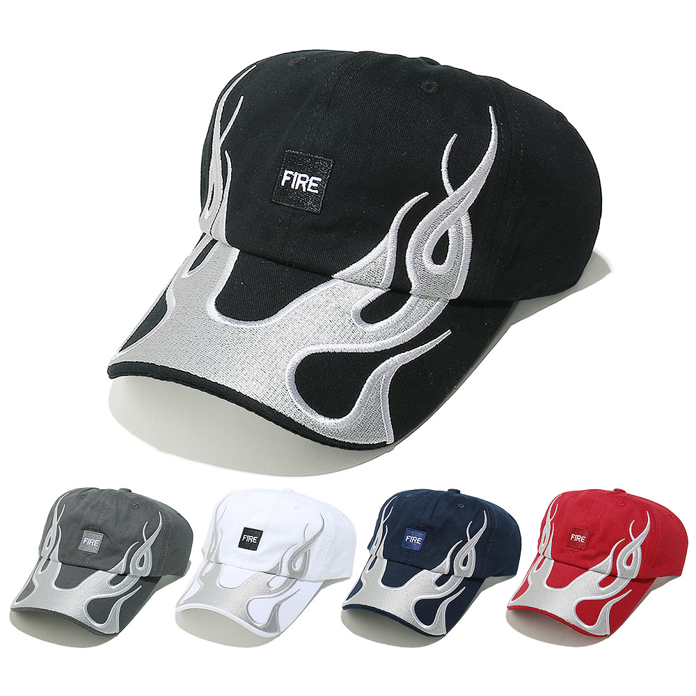 Flame embroidery baseball cap Motorsport Racing hat YB-BQMZ796