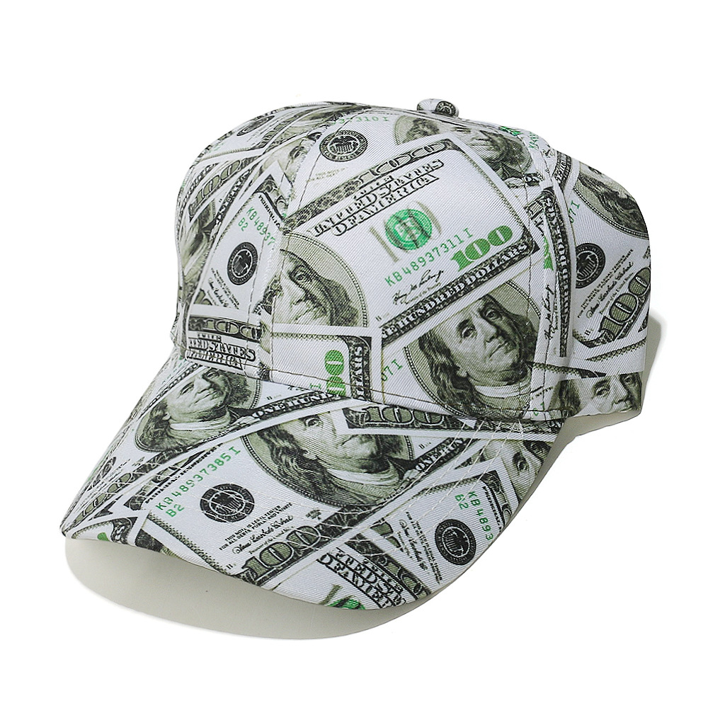 Custom US Dollar full printing hat baseball cap YB-BQMZ798