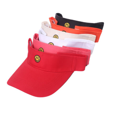 Custom Cotton Twill Smiley Face Visor Adjustable YB-KDM001